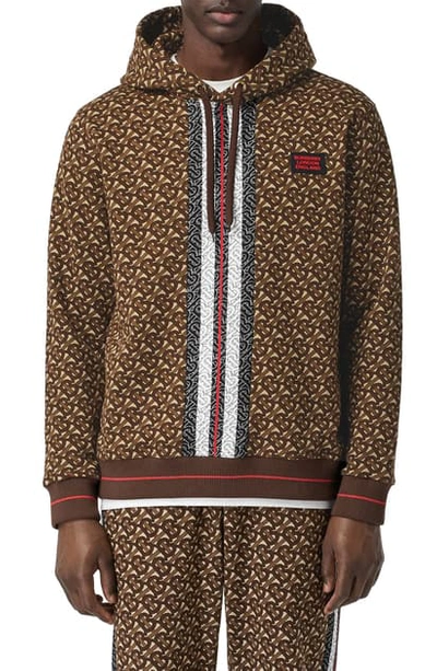 Shop Burberry Muckford Hoodie In Bridle Brown Ip Pttn