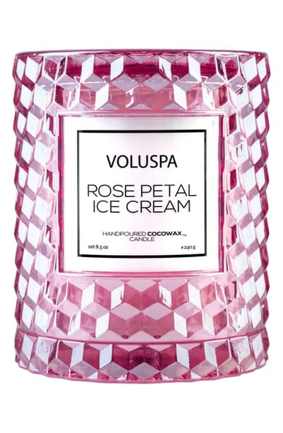 Shop Voluspa Roses Icon Cloche Cover Candle, 8.5 oz In Rose Petal Ice Cream