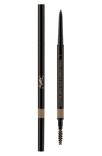 Shop Saint Laurent Couture Brow Slim Eyebrow Pencil In 01 Blond Cendre