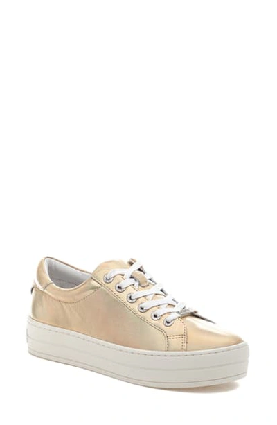 Shop Jslides Hippie Platform Sneaker In Gold