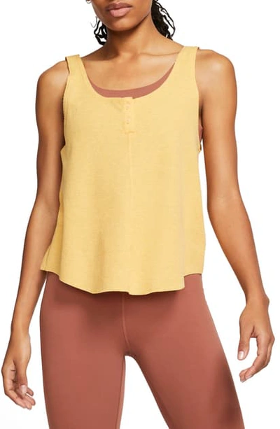 Shop Nike Yoga Luxe Tank Top In Honeycomb