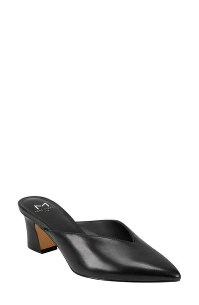 Shop Marc Fisher Ltd Bancy Pointed Toe Mule In Black Leather