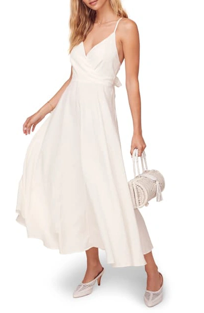 Shop Astr Ambrosia Midi Dress In White