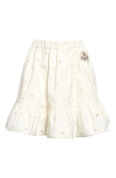 Shop Moncler Genius X 4 Simone Rocha Floral Embroidered Miniskirt In White