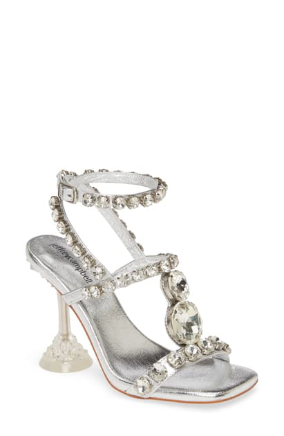 silver clear sandals