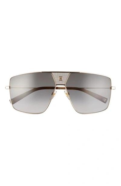 Shop Givenchy 63mm Oversize Aviator Sunglasses In Gold/ Dark Grey