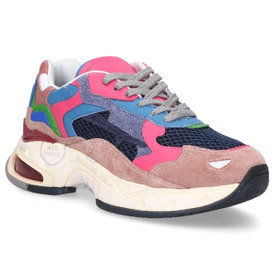 Shop Premiata Low-top Sneakers Sharkyd In Beige,pink