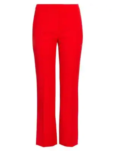 Shop Alexander Mcqueen Wool Cigarette Trousers In Lust Red