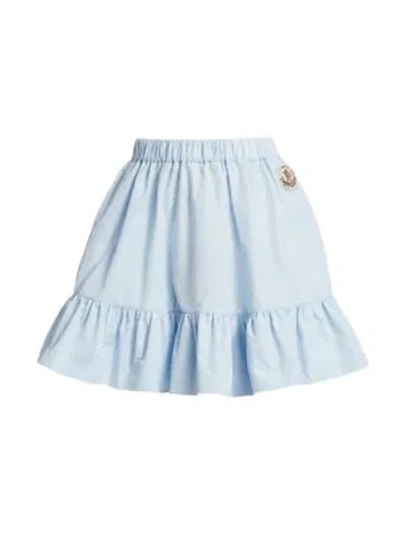 Shop Moncler Genius 4 Moncler Simone Rocha Ruffle Pleated Skirt In Pastel Blue