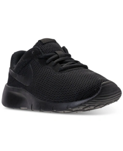 Shop Nike Little Kids Tanjun Casual Sneakers From Finish Line In Black