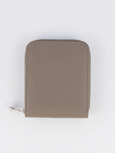 Shop Ami Alexandre Mattiussi Small Zipped Wallet In Taupe