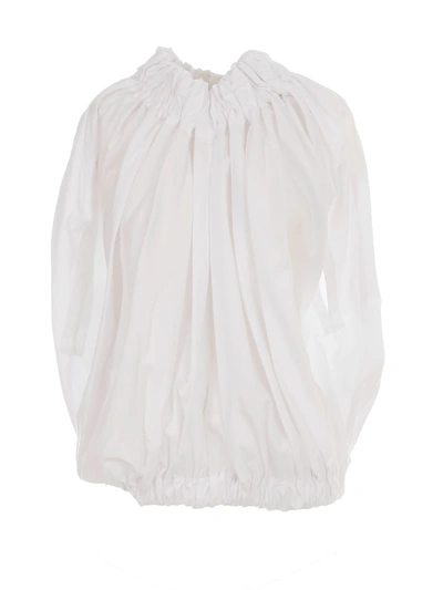 Shop Comme Des Garçons Comme Des Garçons Cotton Broad Tshirt In White