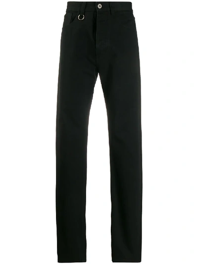 Shop Random Identities Long Bootcut Jeans In Black