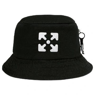 Pre-owned Off-white  Arrows Bucket Hat Black/white