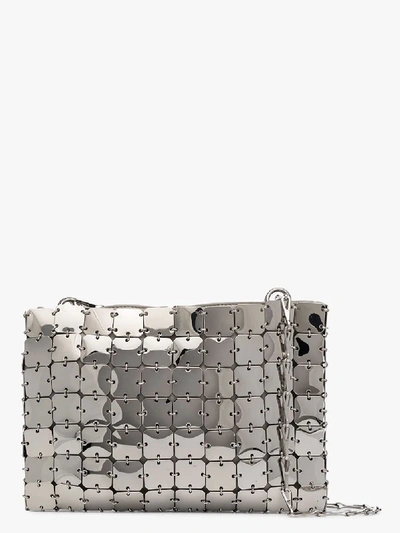 Shop Paco Rabanne Silver Tone 1969 Metal Shoulder Bag