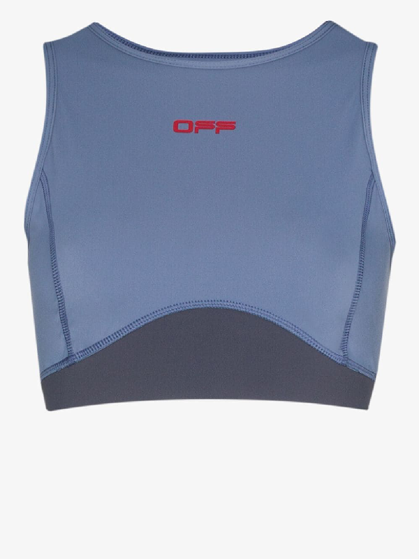 off white logo sports bra