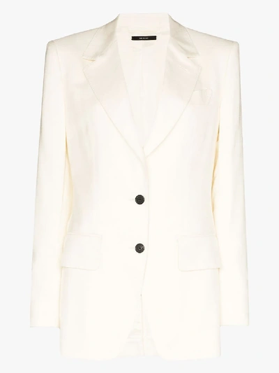 Shop Tom Ford Single-breasted Blazer In White