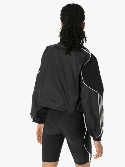 Shop Adidas Originals Reflective Cropped Track Jacket In Black