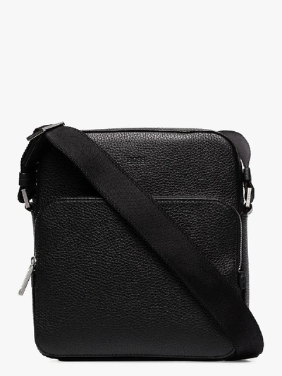 Shop Hugo Black Crosstown Leather Shoulder Bag