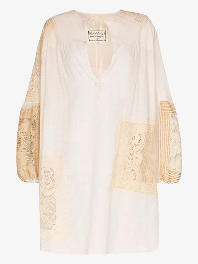 Shop By Walid Abigail 19th Century Smock Cotton Tunic In Neutrals