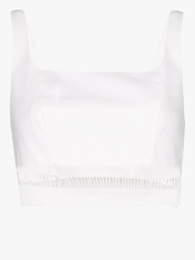 Shop Staud Mantis Linen Top In White