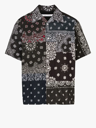 Shop Children Of The Discordance Vintage Bandana Print Cotton Shirt In Black