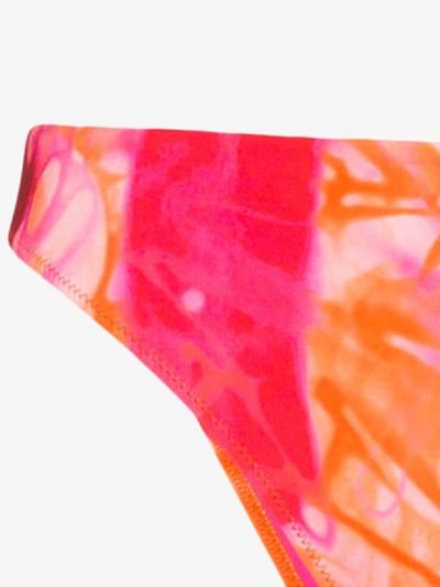 Shop Versace Tie-dye Bikini Bottoms In Pink