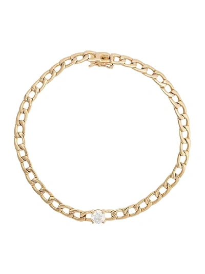 Shop Anita Ko 18kt Yellow Gold Chain Link Diamond Bracelet In Not Applicable