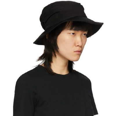 Shop Y's Ys Black Gathered Hat In 2 Black