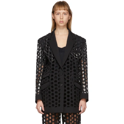 Shop Maison Margiela Black Bull Blazer In 900 Black