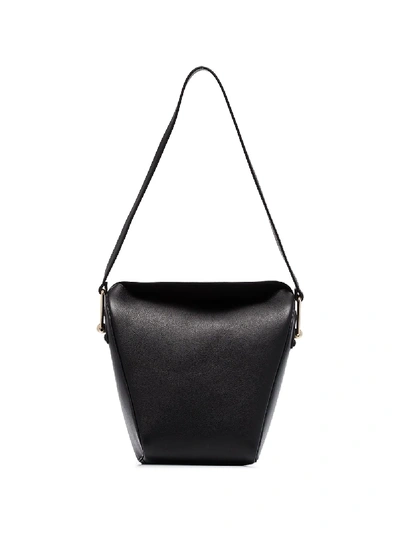 Shop Lemaire Foldover Shoulder Bag In Black