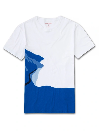 Shop Derek Rose Men's Short Sleeve T-shirt Ripley Pima Cotton White