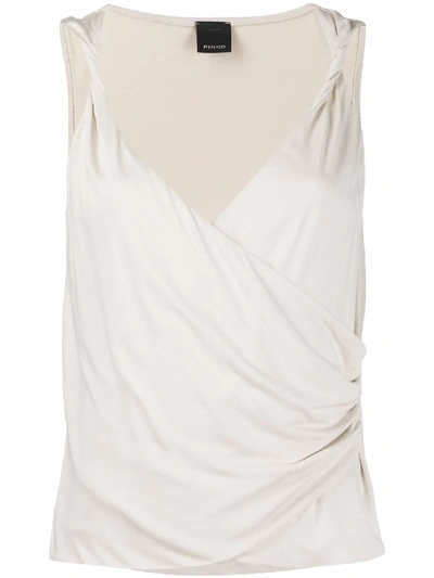 Shop Pinko Wrap Front Vest In Neutrals