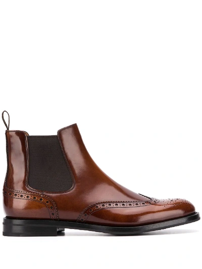 Shop Church's Ketsby Brogue Chelsea Boots In Brown