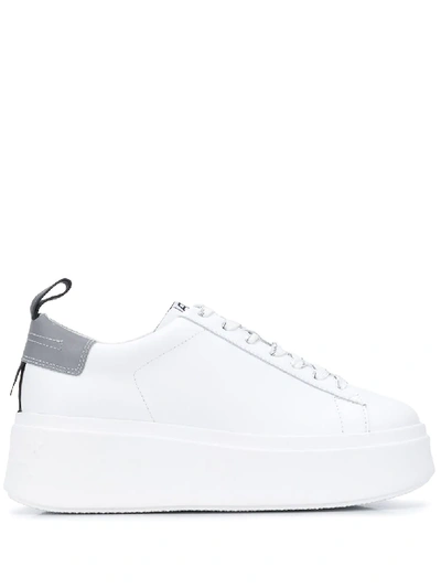 Shop Ash Round Toe Platform Sneakers In White