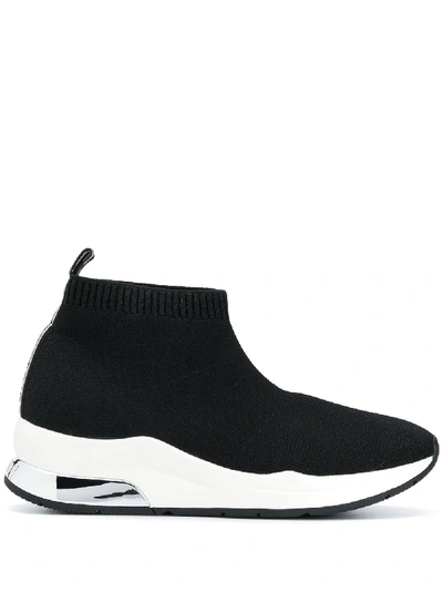Shop Liu •jo High-top Sock Sneakers In Black