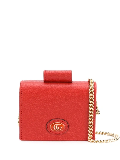 Shop Gucci Gg Wallet On Chain In Red