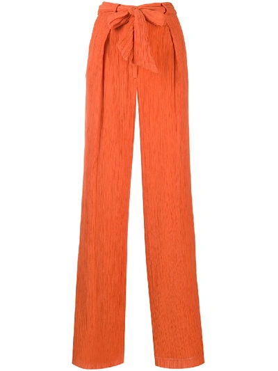 Shop Gabriela Hearst Tomazia Tie-waist Trousers In Orange