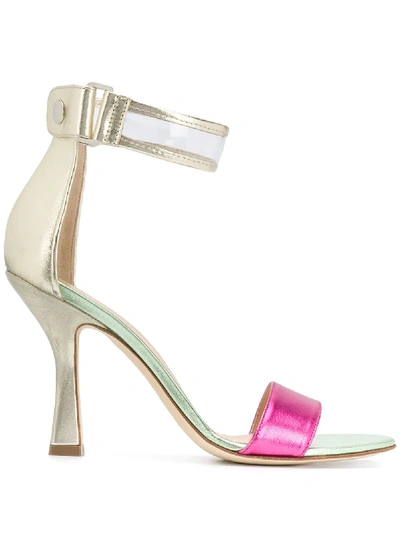 Shop Benedetta Boroli Yara Colour-block Sandals In Pink