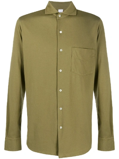 Shop Aspesi Chest Pocket Shirt In Green