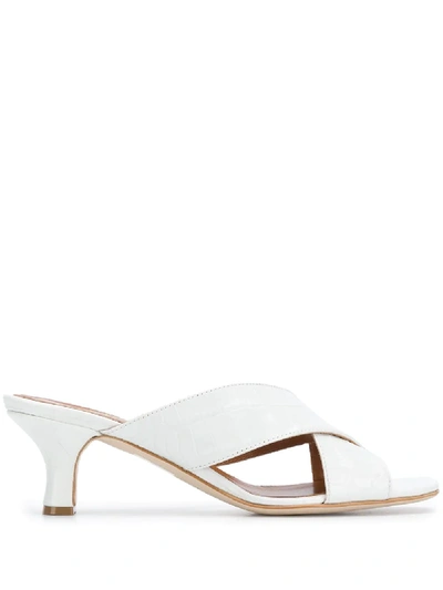 Shop Paris Texas 60mm Crossover Strap Sandals In White