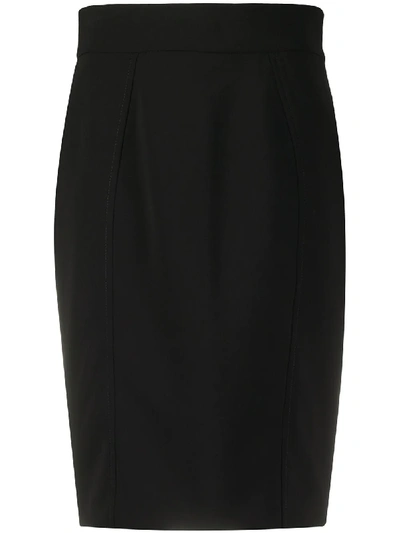 Shop Moschino Classic Pencil Skirt In Black