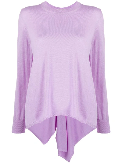 Shop Comme Des Garçons Asymmetric Sweater In Purple