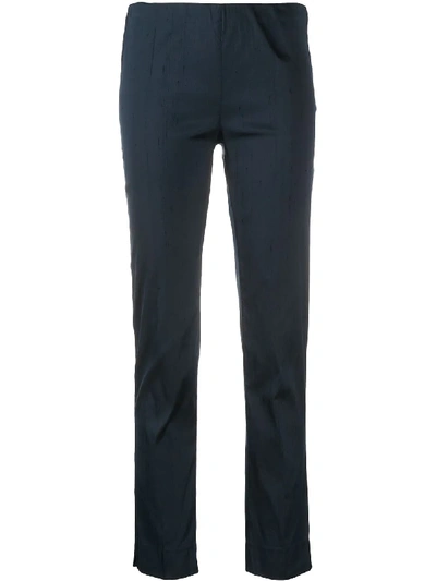 P.a.r.o.s.h Cropped Slim Fit Trousers In Blue