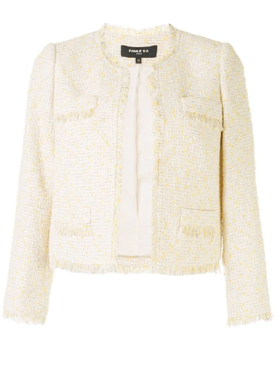 Shop Paule Ka Cropped Jacket In Yellow