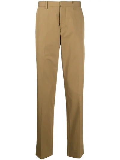 Shop Frankie Morello Straight-leg Trousers In Neutrals