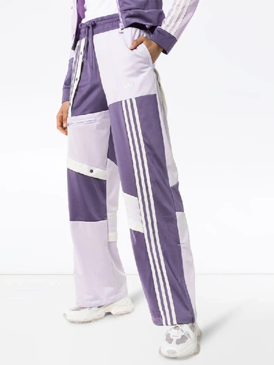Shop Adidas Originals Adibreak Patchwork Track Pants In Purple