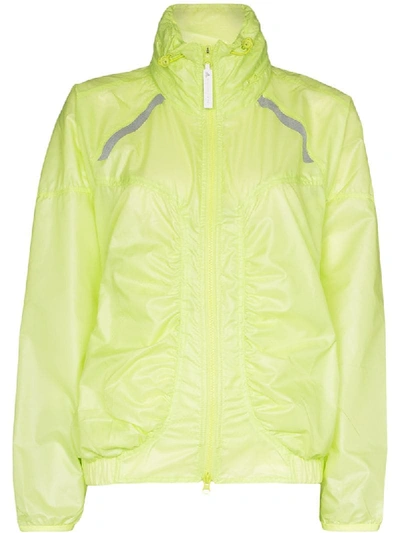 Shop Adidas By Stella Mccartney Hooded Performance Jacket In Yellow
