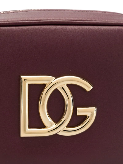 Shop Dolce & Gabbana Logo Plaque Belt Bag In Purple
