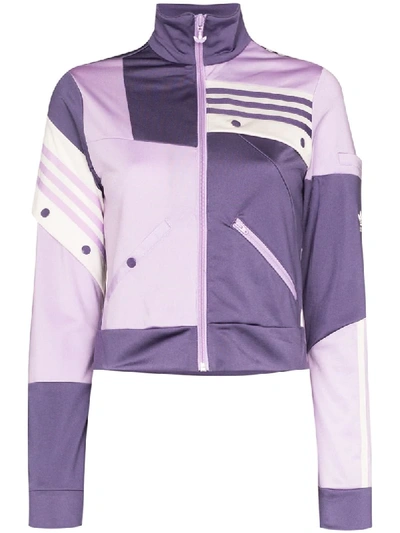 Shop Adidas Originals Patchwork Track Top In Purple